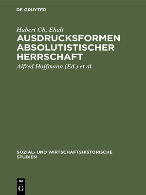 cover image of Ausdrucksformen absolutistischer Herrschaft